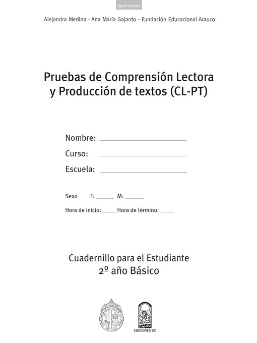Cover image for Cuadernillos (CL-PT) 2º Año Básico